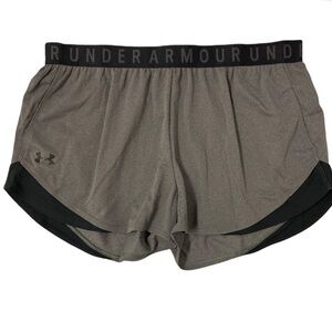 Women's Under Armour Play Up 3.0 Gym Shorts Moisture Wicking 3" sz XXL 2X GRAY